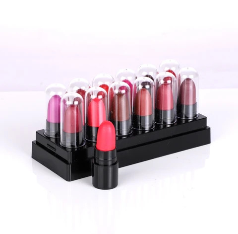 12 Pcs Mini Matte Capsule Lipstick Set, Waterproof Long-Lasting Velvet Lip Kit for Travel Women Gift 100% Natural